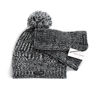 Rebecca Minkoff | New With Tags✨ Black & Grey Marled Knit Beanie & Armwarmer Set
